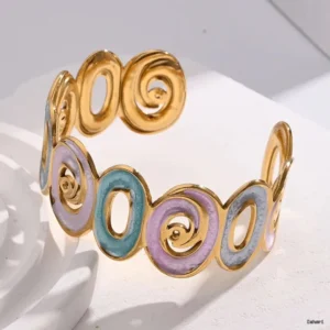 Pastel Swirl Vacation Cuff Bracelet