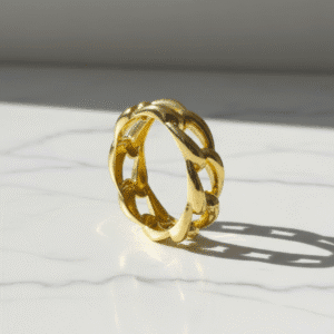 Golden Link Luxe Bracelet – Chunky Interlocking Links with 18k Gold Plating