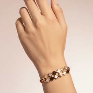 Lumine 18k Gold-Plated Cuff Bracelet – Mother-of-Pearl