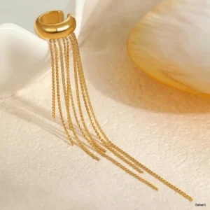 Gold Chain Tassel Ear Cuff