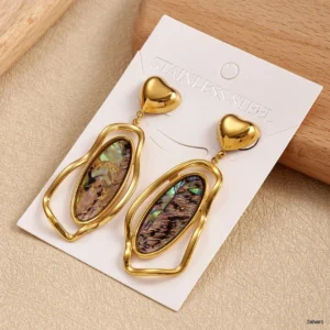 Stud Hypoallergenic Abalone Earrings