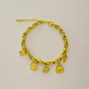 Golden Luxe Charm Chain Bracelet – Playful Everyday Icons