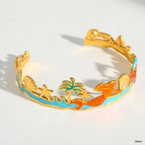 Mermaid Beach Paradise Cuff Bracelet